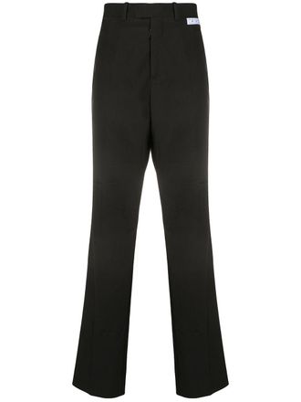 Off-white Straight pantalon - Zwart