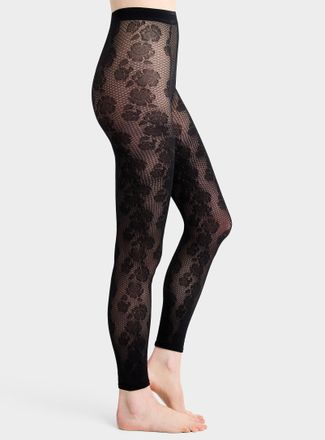 Pretty Polly Womens Romantic roses fishnet legging