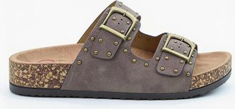 Heavenly Feet Womens Heavenly Feet POLLY Womens Mules Sandals Bark - Grey - Size: 6.5