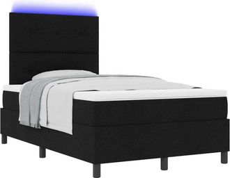 vidaXL Vidaxl - Box Spring Bed with Mattress Black 120 x 200 cm Fabric