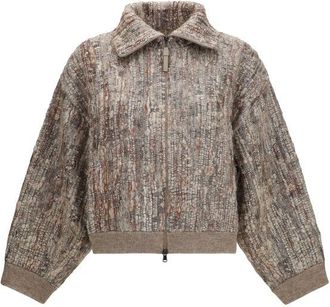 Brunello Cucinelli Beige Mohair Womens Cardigan