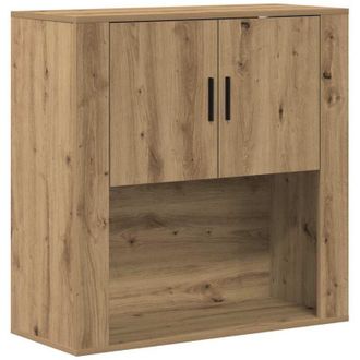 vidaXL Mueble De Pared Con Estante Roble Artisan 80 X 33 X 80 Cm Vidaxl