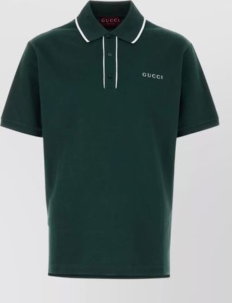 Gucci stretch piquet polo shirt short sleeves