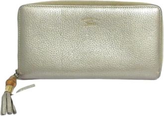 Gucci Pre-owned Wallets, female, Yellow, Size: ONE SIZE Pre-owned Vintage Leather Wallet