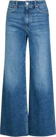 Paige faded wide-leg jeans - women - Cotton - 24 - Blue
