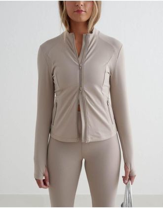 Aim'n Sense - Giacca beige argilla con zip-Neutro