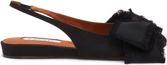 Lanvin satin slingback ballerina shoes - women - Silk - 37 - Black