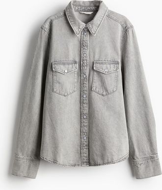 H&M Jeanshemd - Grau