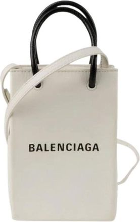 Balenciaga Pre-owned Mini Bags, female, White, Size: ONE SIZE Pre-owned Mini Shoulder Crossbody Phone Holder