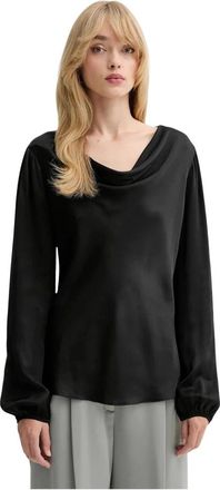 Fracomina Top met boothals - Dames - Blouses - Zwart - S - Overhemden