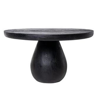 Koketto Home Mesa centro redonda madera mango negra, combinable, 80 cm