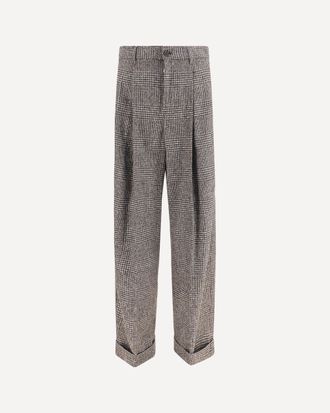 Dolce & Gabbana Pantaloni in Principe di Galles misto alpaca Man 48