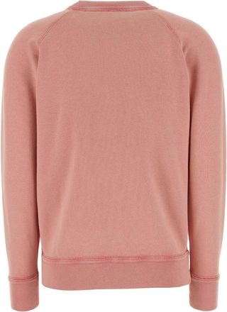 Isabel Marant Womens Logo-Print Cotton Blend Sweatshirt Pink Polyester Bord Sweater