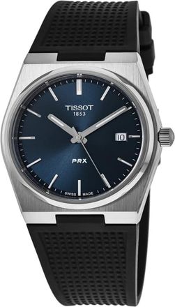 Tissot PRX Quartz Blue Dial Rubber Strap Mens Watch T137.410.17.041.00