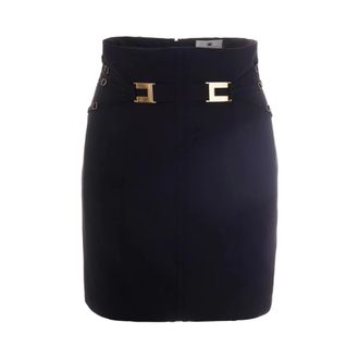 Elisabetta Franchi Short Skirts, female, Black, Size: 2XS Go16761E2 Miniskirt