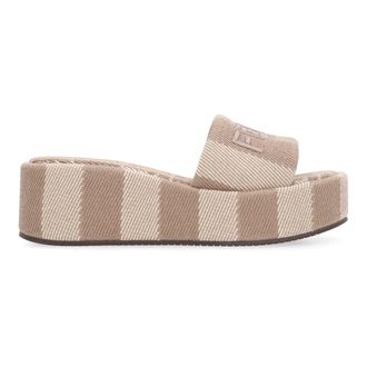 Fendi Dames, Schoenen, Bruin, Maat: 37 1/2 EU Katoen