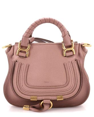 Chlo&eacute; Pink Leather Marcie Satchel Baby (Authentic Pre-Loved)