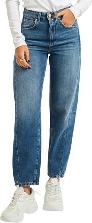 Alessia Santi Jeans, Dames, Blauw, W28, Loose-fit Cropped Jeans