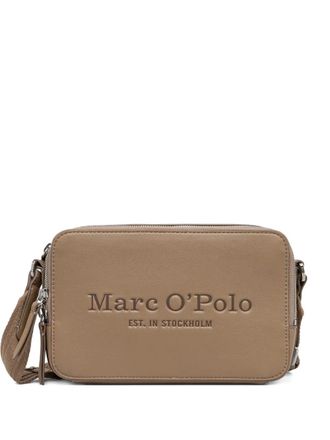 Marc O'Polo Kleine crossbodytas met rits en reli&euml;f - Beige