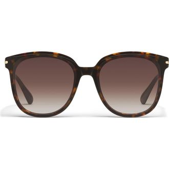 Quay Rent Free 55mm Round Sunglasses in Neutral Tort/Brown at Nordstrom