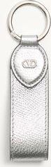 Valentino Garavani Portachiavi Vlogo Signature In Vitello Granato Laminato Donna SILVER UNI