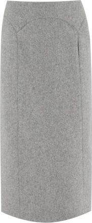 Ermanno Scervino Rokken, Dames, Grijs, M, Wol, Stijlvolle Lange Rok