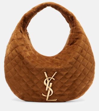 Saint Laurent Icare Medium quilted suede shoulder bag