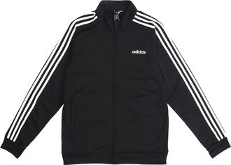 adidas Knit Stand Collar Loose Windproof Sports Logo Jacket Black DQ3070