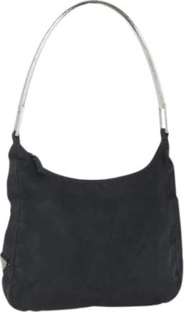 Prada Pre-owned Shoulder Bags, female, Black, Size: ONE SIZE Pre-owned Vintage Nylon Shoulder Bag