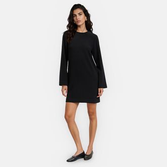 La Redoute Collections Korte, rechte jurk met lange mouwen
