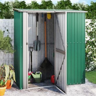 Berkfield Home Garden Shed Green 180.5x97x209.5 cm Galvanised Steel