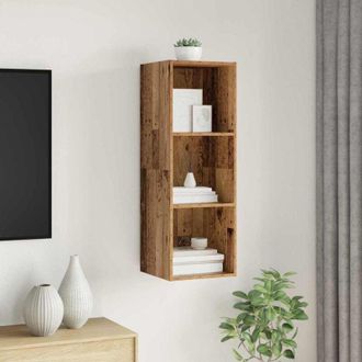 vidaXL Vidaxl - Mobile tv da Muro Legno vecchio 37 x 37 x 107 cm
