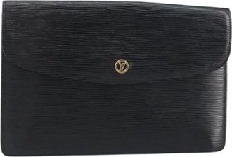 Louis Vuitton Pre-owned Clutches, female, Black, Size: ONE SIZE Pre-owned Leather Clutch