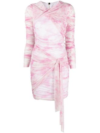 Msgm Abito con fantasia tie-dye - Rosa