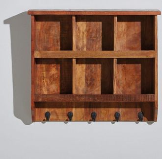 Maisons du monde Estanter&iacute;a de pared de hierro y madera