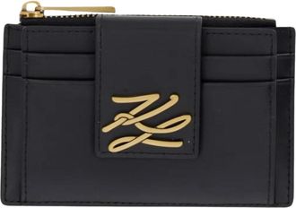 Karl Lagerfeld K/Autograph Mini Portemonnee - Dames - Portefeuilles - Zwart - ONE Size - Leer - Accessoires