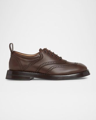Alexander McQueen Mens Brogue Leather Oxfords