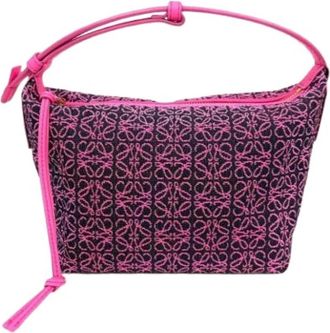 Loewe Pre-owned Canvas Shoulder Bag - Dames - Vintage Schoudertas - Roze - ONE Size - Leer - Vintage