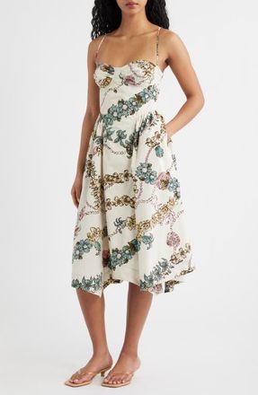 Free People Cherish Cotton Dress in Ivory Combo at Nordstrom, Size 10