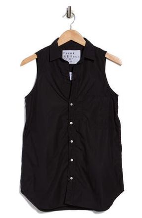 Frank & Eileen Cotton Button-Up Top in Black Superluxe at Nordstrom Rack, Size Xx-Small