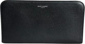 Saint Laurent Pre-owned Wallets, male, Black, Size: ONE SIZE Pre-owned Vintage Long Wallet (bi-fold)