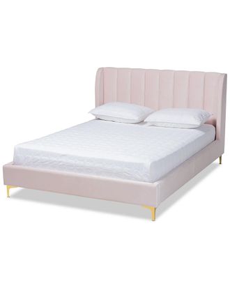 Baxton Studio Saverio Queen Size Platform Bed