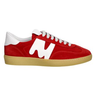 Msgm Msgm, Schoenen, Dames, Rood, 38 EU, Leer, Retro Trainer