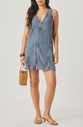 Splendid Lounge Zip Front Minidress in Indigo Blue at Nordstrom, Size X-Small