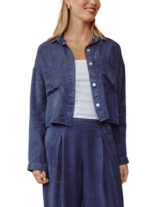 Bella Dahl Button Down Cropped Shirt