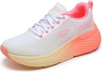 Skechers Womens Max Cushioning Elite 2.0 Speed Play Sneaker, White/Pink, 8.5