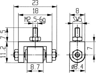 K&auml;fer Messein.d.8.4mm Rl.m2.5 Sta Para Relojes Comparadores K&auml;fer