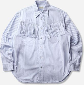 KAPITAL Men s Cotton Stripe Fringed Husky Western Shirt Big Border