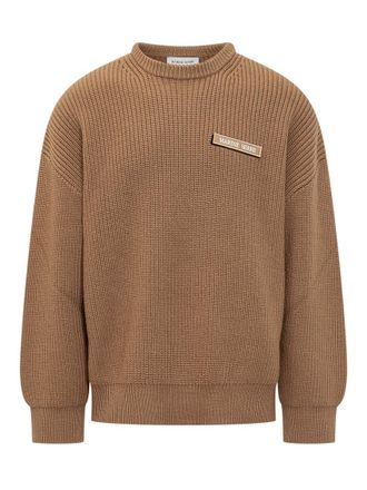 Marine Serre Brown Crew Neck Sweaters