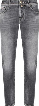 Jacob Cohen Slim Fit Nick Jeans - Heren - Slim Fit Jeans - Grijs - W31 - Katoen - Jeans